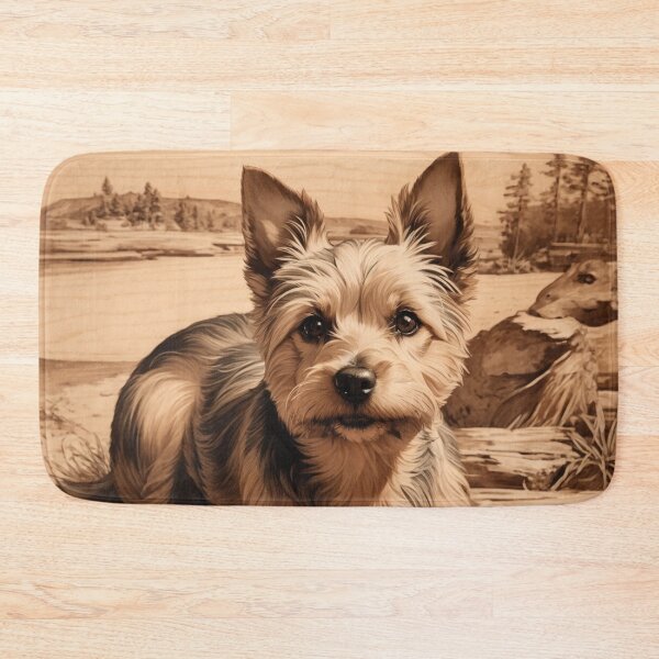 Item preview, Silky Terrier: The Graceful Elegance of Wood (Pyro Pets Art - 068) designed and sold by pyropetsart.