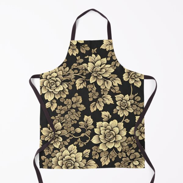 Item preview, Vintage Gold Flower Pattern on Black designed and sold by GraphicsClub.