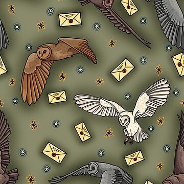 Artwork thumbnail, Owl Post Blue (Green) by smoothfoxill