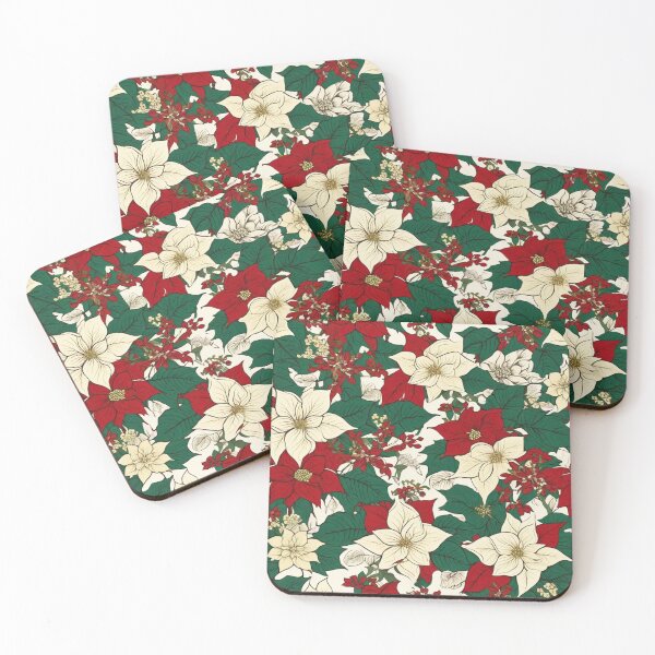 Item preview, Red and white poinsettia designed and sold by fc2c.