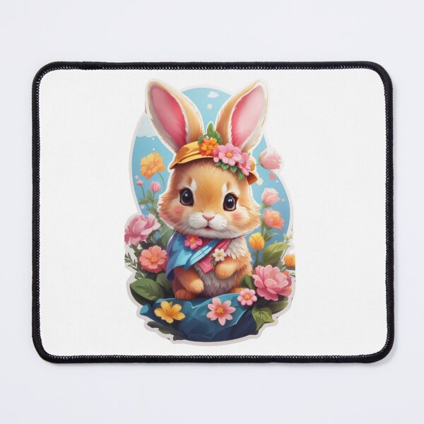 Item preview, Clipart of a cute floral bunny.  designed and sold by Vegasstickers.