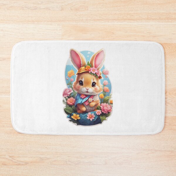 Item preview, Clipart of a cute floral bunny.  designed and sold by Vegasstickers.