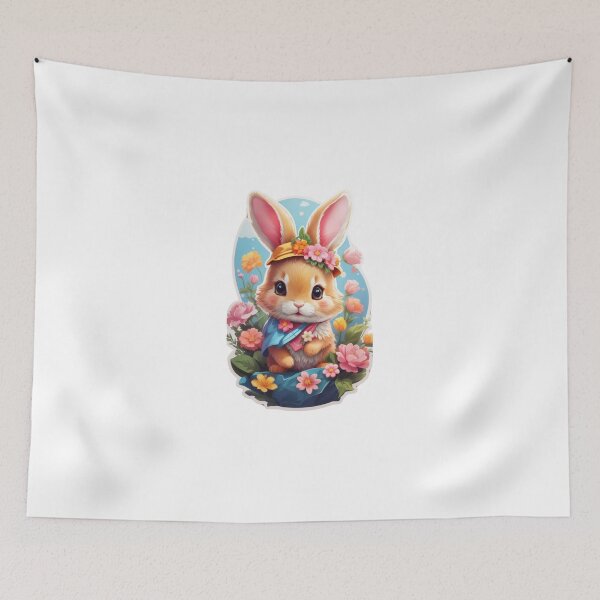 Item preview, Clipart of a cute floral bunny.  designed and sold by Vegasstickers.