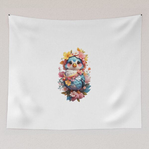 Item preview, Sticker of a cute floral sparrow.  designed and sold by Vegasstickers.