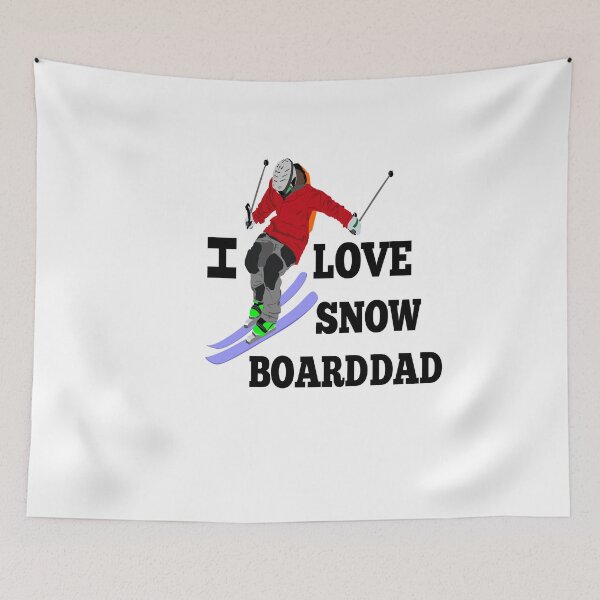 Item preview, i love snowboard dad with blue skating  designed and sold by MKshoper.