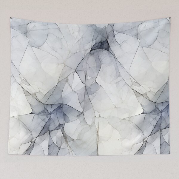 Item preview, Windra - fractal ink pattern in grey (1/8) designed and sold by sabantha.