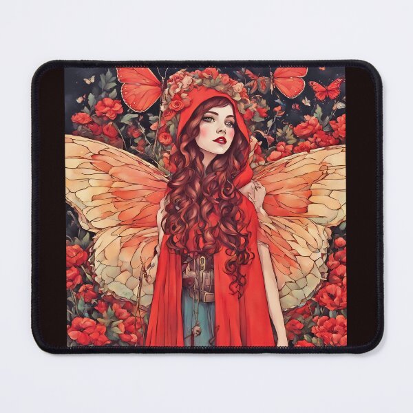 Item preview, Reyna - Autumn Abstract Fairy in Red designed and sold by FaerieFusion.
