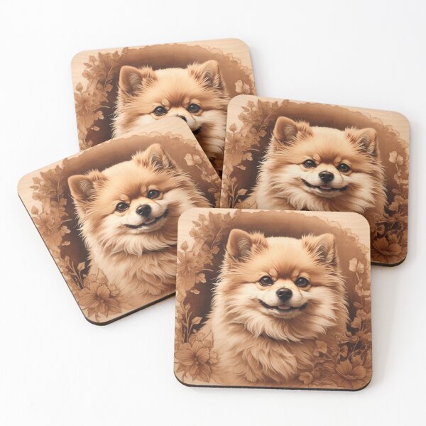Item preview, Pomeranian: The Spirited Charm of Wood (Pyro Pets Art - 076) designed and sold by pyropetsart.