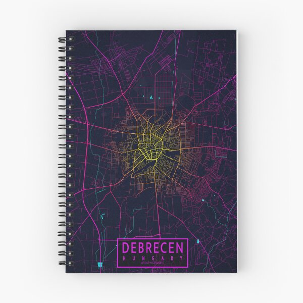 Item preview, Debrecen City Map of Hajdu-Bihar, Hungary - Neon designed and sold by deMAP.