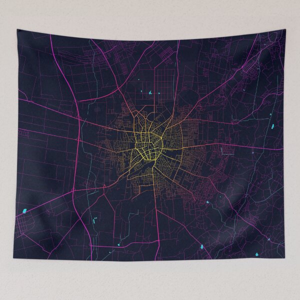 Item preview, Debrecen City Map of Hajdu-Bihar, Hungary - Neon designed and sold by deMAP.