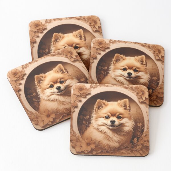 Item preview, Pomeranian: The Spirited Charm of Wood (Pyro Pets Art - 077) designed and sold by pyropetsart.