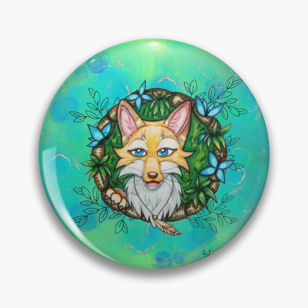 Item preview, Fox with blue butterflies designed and sold by farahmae.