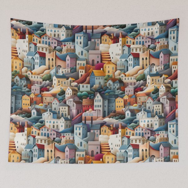 Item preview, Cityscape Mural designed and sold by Abralacazamra.