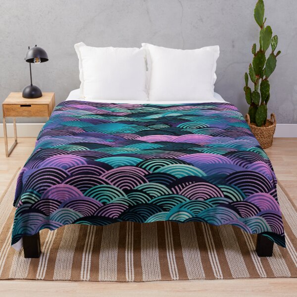 Item preview, Japanese Zen circles, Ukiyo e retrowave washi, kimono style seamless pattern designed and sold by Onigokko.