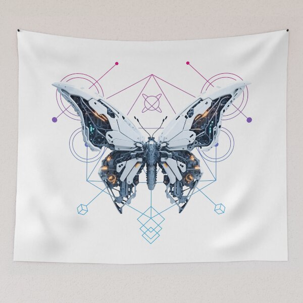 Item preview, A futuristic technological butterfly with sacred geometry designed and sold by Mixteco.