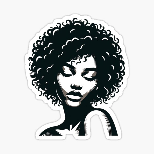 Item preview, Curly hair woman designed and sold by DeepJo.