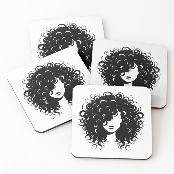 Item preview, Curly hair woman designed and sold by DeepJo.
