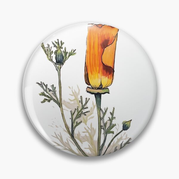 Item preview, California Poppy Botanical Print designed and sold by FTGU-Print.