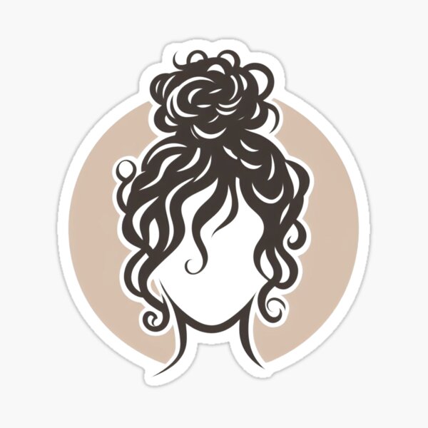 Item preview, Curly hair woman designed and sold by DeepJo.