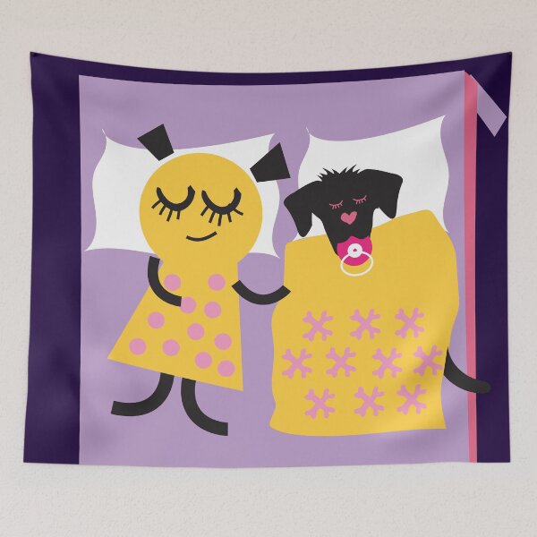 Item preview, Sleeping Girl with Black Dog designed and sold by robinstudio.