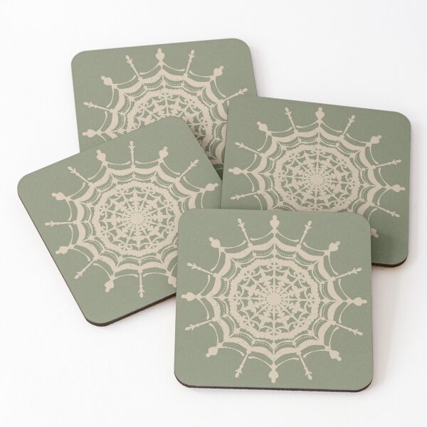 Item preview, Victorian Lace Spider Web Mandala - Sage + Dove designed and sold by Irene Estelle.