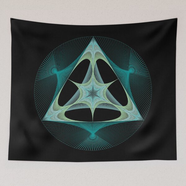 Item preview, Triangle In Circle Morph F [420-Cyans-BB] designed and sold by LottMultimedia.