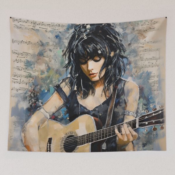 Item preview, Music, girl, notes designed and sold by CatCoconut-Art.
