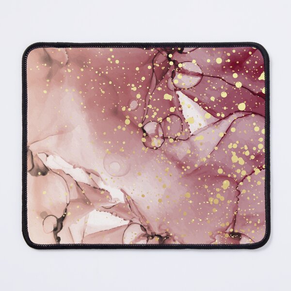 Item preview, Pink and red abstract inked luxury art with gold splashes designed and sold by AnnaHolyph.