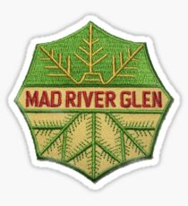 Mad River Glen ski resort from image of vintage ski patch Sticker