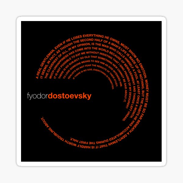 Fëdor Dostoevskij, White Nights Quote dark academia lovers Sticker for  Sale by utopianmyricae