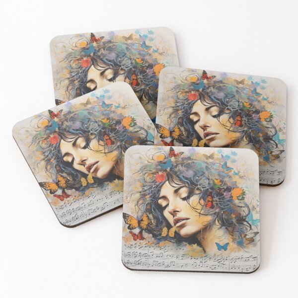 Item preview, Music, girl, notes designed and sold by CatCoconut-Art.