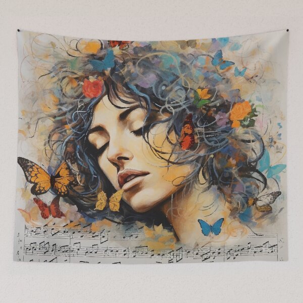 Item preview, Music, girl, notes designed and sold by CatCoconut-Art.