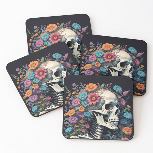 Item preview, Skeleton among flowers designed and sold by AnnArtshock.