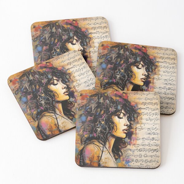 Item preview, Music, girl, notes designed and sold by CatCoconut-Art.