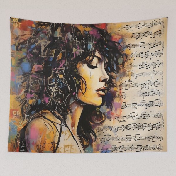 Item preview, Music, girl, notes designed and sold by CatCoconut-Art.