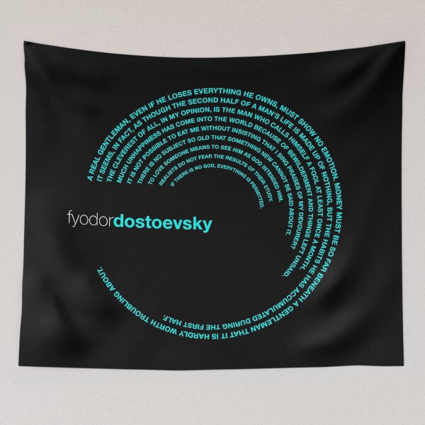 Item preview, Fyodor Dostoevsky famous quotes poster [aqua] designed and sold by CMYKStudio.