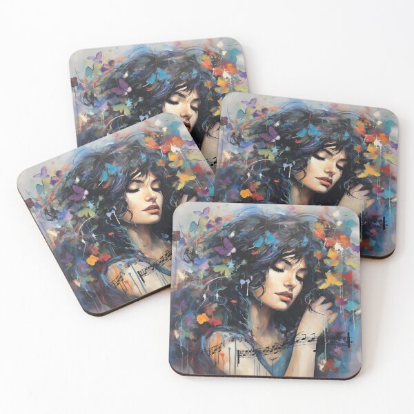 Item preview, Music, girl, notes designed and sold by CatCoconut-Art.