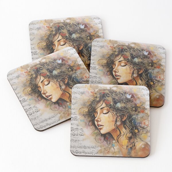 Item preview, Music, girl, notes designed and sold by CatCoconut-Art.