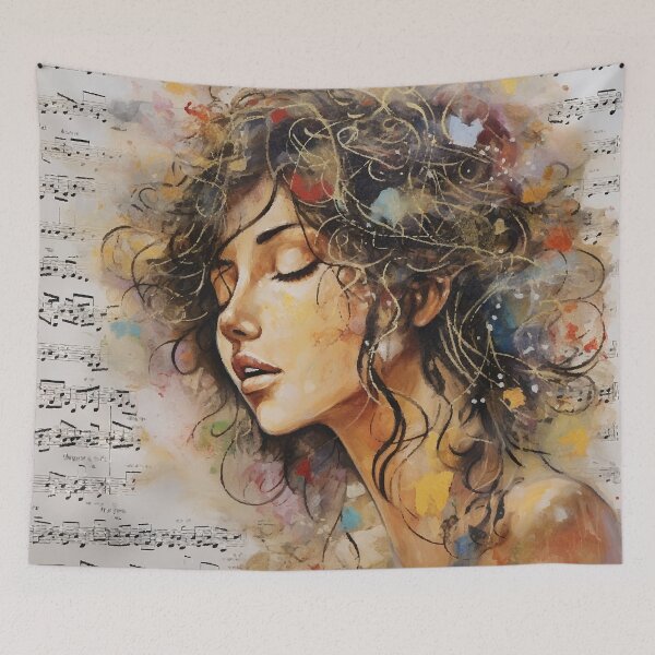 Item preview, Music, girl, notes designed and sold by CatCoconut-Art.