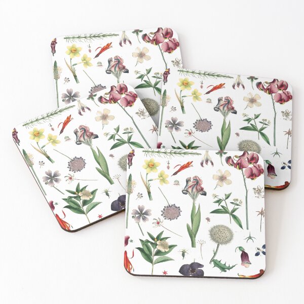 Item preview, Éclat Botanique Collection Vintage modern 1799 Floral Garden Pattern II designed and sold by Coastal Garden Design Studio.