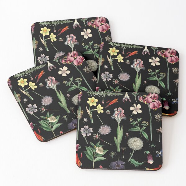 Item preview, Éclat Botanique Collection Vintage modern 1799 Floral Garden Pattern II dark designed and sold by Coastal Garden Design Studio.