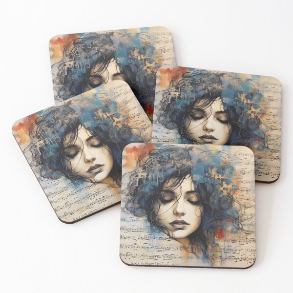 Item preview, Music, girl, notes designed and sold by CatCoconut-Art.