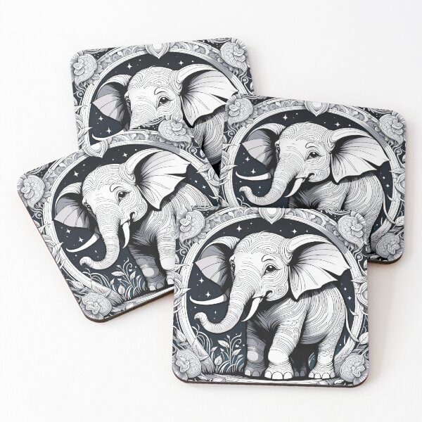 Item preview, Cute Baby Mandala Elephant designed and sold by SeamCraft.