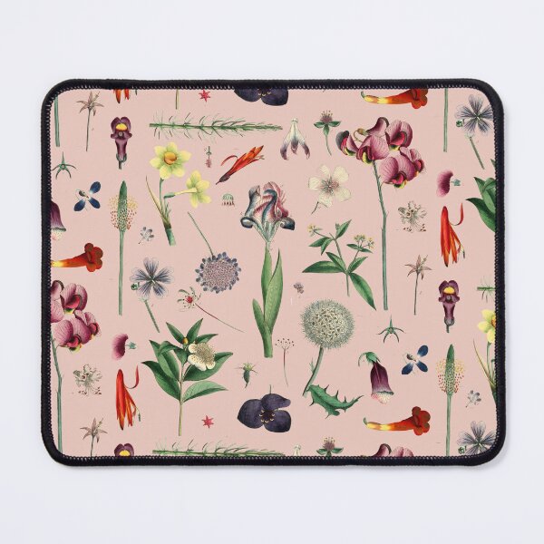 Item preview, Éclat Botanique Collection Vintage modern 1799 Floral Garden Pattern II PINK designed and sold by Coastal Garden Design Studio.