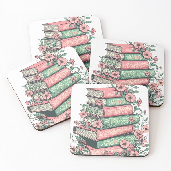 Item preview, Pink and Green Floral Books Flowers designed and sold by maximinano100k.