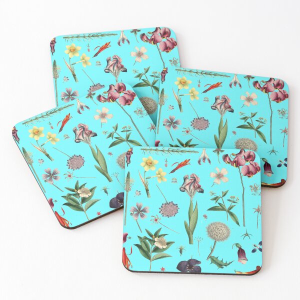 Item preview, Éclat Botanique Collection Vintage modern 1799 Floral Garden Pattern II BLUE designed and sold by Coastal Garden Design Studio.