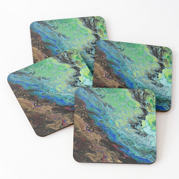 Item preview, Psyche's Third Task - Abstract Green Blue Gold Purple designed and sold by liminallayers.