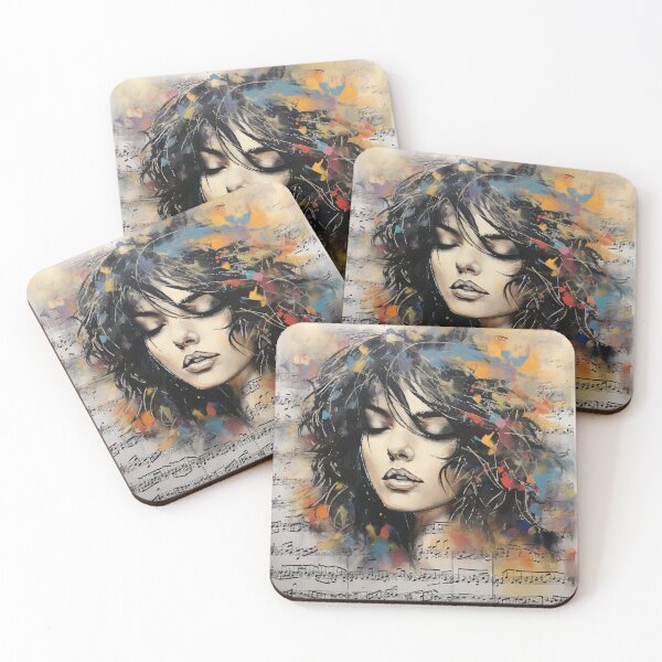 Item preview, Music, girl, notes designed and sold by CatCoconut-Art.