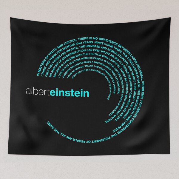 Item preview, Albert Einstein famous quotes poster [aqua] designed and sold by CMYKStudio.
