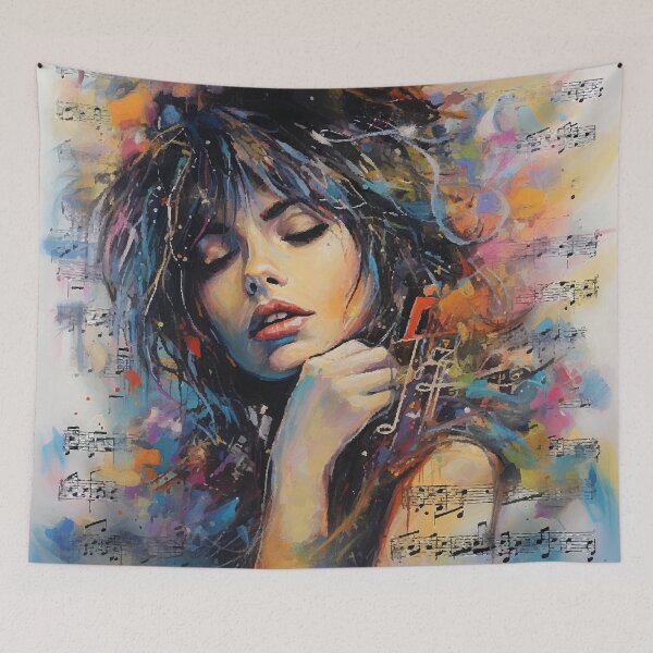 Item preview, Music, girl, notes designed and sold by CatCoconut-Art.